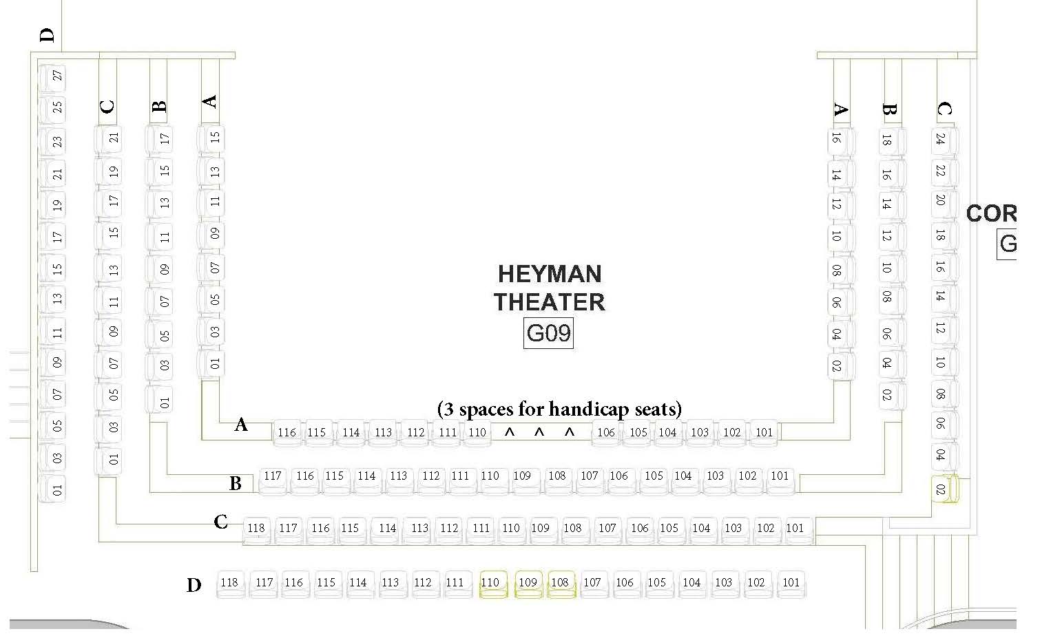 Seating Charts Department of Theatre Arts University of Pittsburgh